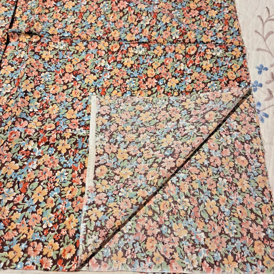 Joan Kessler for Concord Fabrics Colorful Small Scale Floral 2.5Yards x 45" - Image 2 of 4