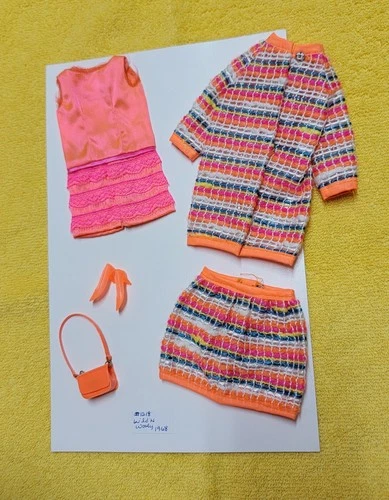 Mattel Francie Vintage outfit #1218 Wild 'n Wooly Complete Excellent 1968 Mod