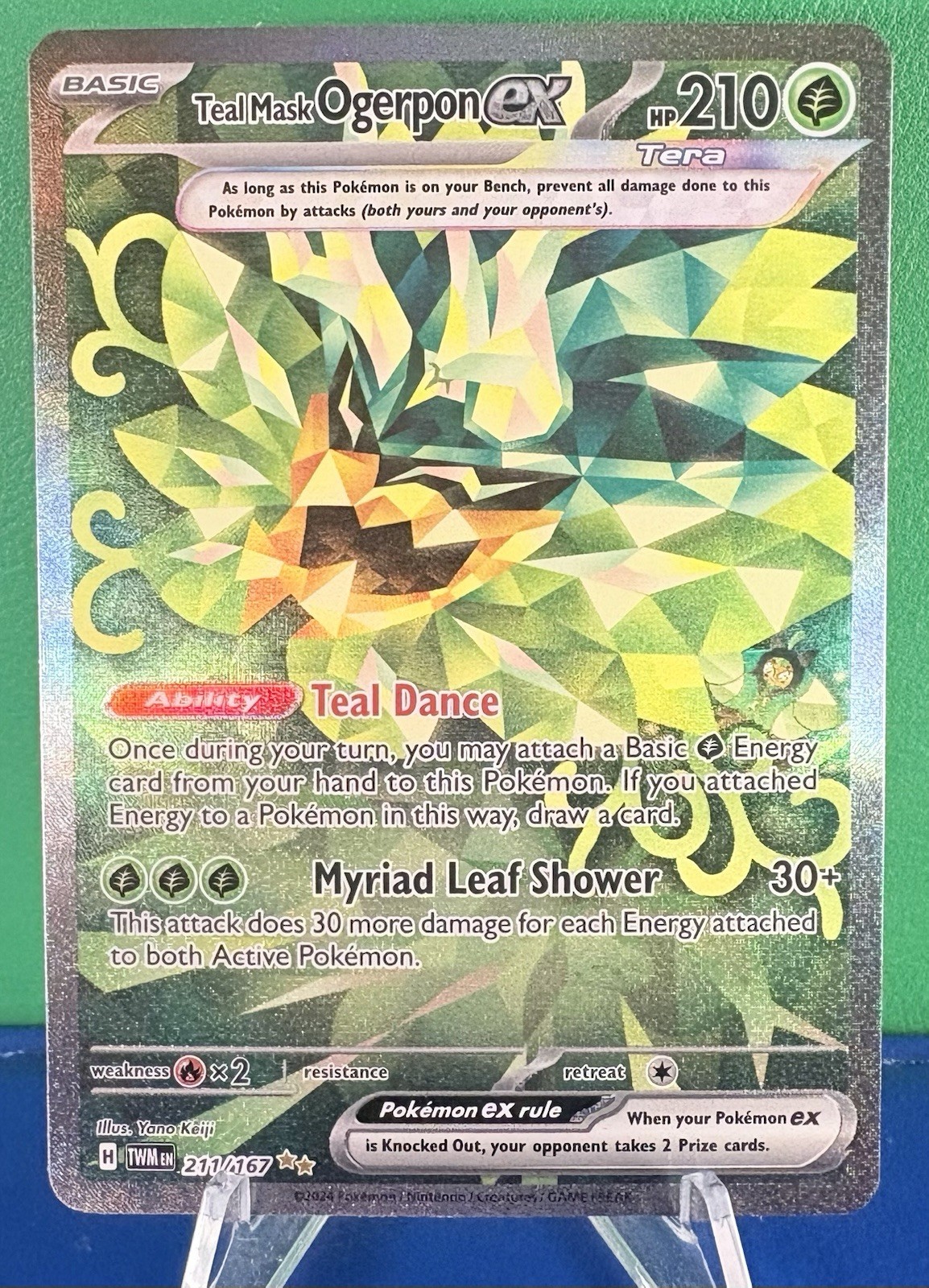Pokémon TCG Teal Mask Ogerpon 211/167 EX Twilight Masquerade SIR - Near Mint