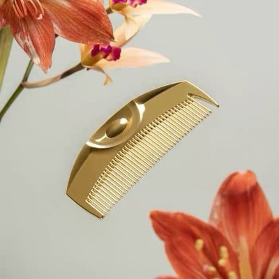 LOVE CHROME K24GP Tsuki Gold Hair Comb Anti Static Premium Made in