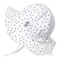 Adjustable Cotton Floppy Sun Hat with 50 UPF Protection for 0-6 Months Dots