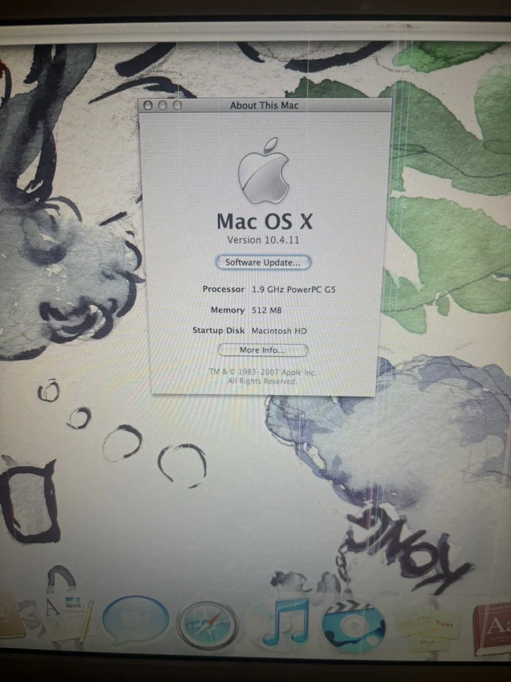 2005 Apple Original iMac G5 20" A1076 White - No Keyboard or mouse - Image 4 of 4