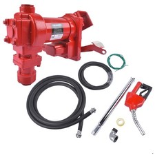 RED 12V 15 GPM Fuel Transfer Pump Gasoline Diesel Kerosene Ethanol  Biodiesel