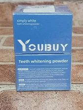 2 Pack YouBuy Simply White Powder Shimmer Deluxe Teeth Whitening Powder