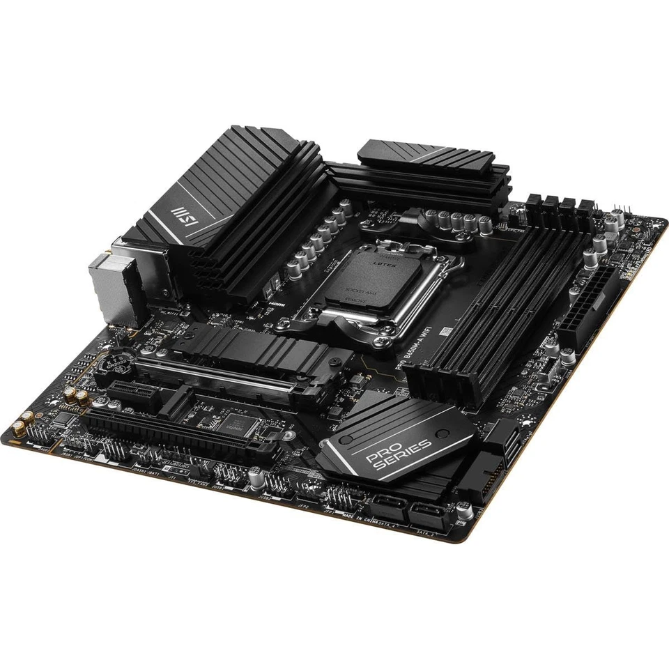 PRO B650M-A WiFi ProSeries Motherboard (AMD Ryzen 9000/8000/7000 Series Proce... - Image 3 of 4