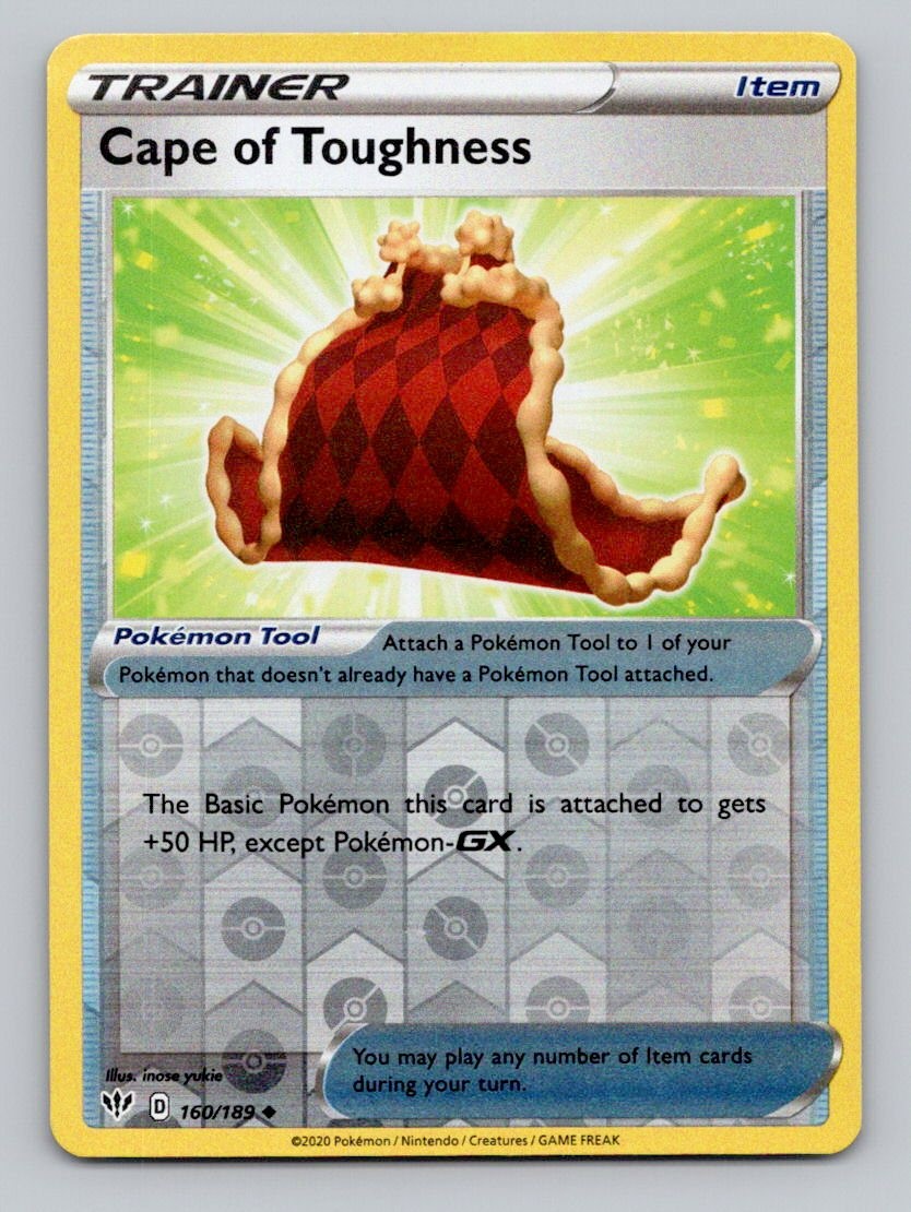 Reverse Holo Cape of Toughness 160/189 Uncommon Darkness Ablaze Pokemon