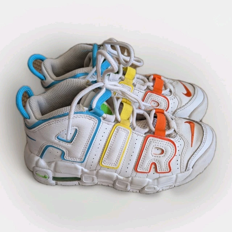 Nike Air More Uptempo de segunda mano cuero blanco multicolor FJ4624-100-Niños talla 2 años Foto 3 de 4