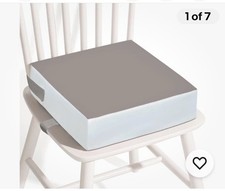 Black  White Water Proof Booster Seat w/Adjustable Safety Straps 14x13.75x3.5"