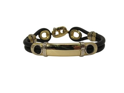 Baraka 18K Yellow Gold Rubber Wrap Bracelet