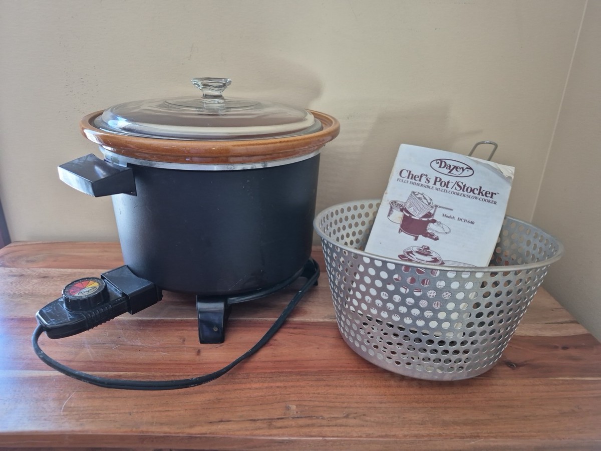 Dazey Chef's Pot Deep Fryer / Crockpot Model DCP-640 - Works | eBay