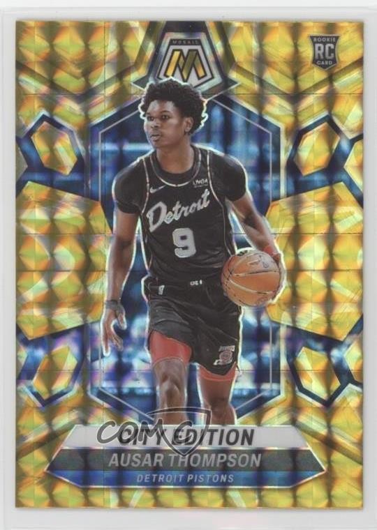 2023 Mosaic City Edition Reactive Yellow Prizm Ausar Thompson #290 Rookie RC jg3