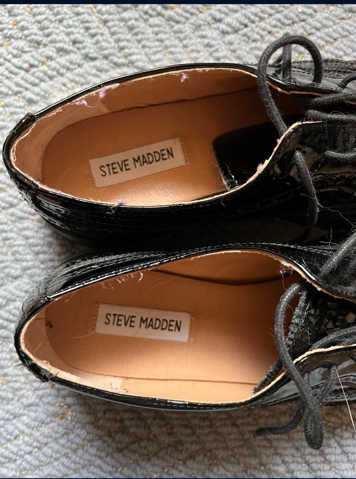 Steve Madden Oxford, black shoes Size 9 - Image 4 of 4