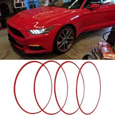 For Ford Mustang 4PCS Aluminum Wheel Rim Protector Wheels Rim Cover Tire Rings