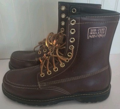 Men\'s Brown Leather Moc Toe Work Boots - Unbranded Men main image 3