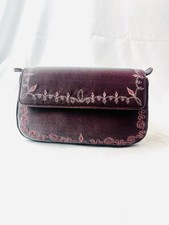 Valerie Stevens VTG Mauve Velvet Embroidered Beaded Evening Clutch/Strap Handbag