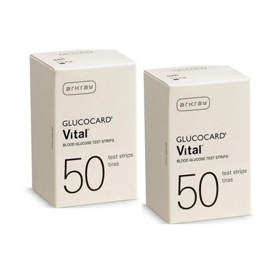Arkray GLUCOCARD Vital Blood Glucose Test Strips 100 Strips Exp. 02/05/2027