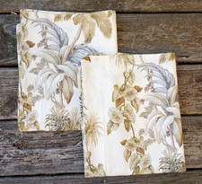 Set of 2 Tommy Bahama Pillow Shams King Cotton Bedding Tropical Palm Leaf