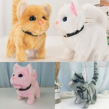 Electronic Pet Cat Toy Walking Meow Plush Cat Toys Stuffed Toys Gift for Kids