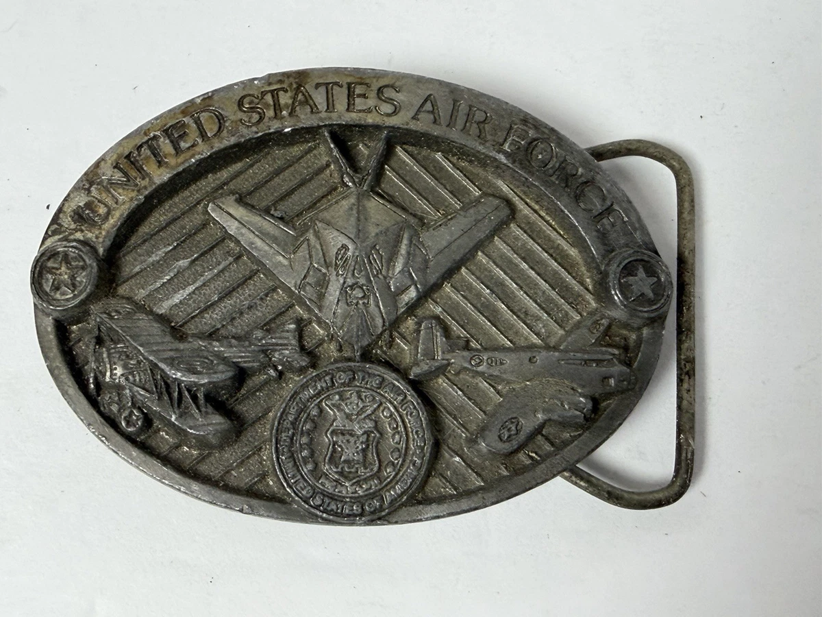 Vintage Buckles of America Mexico USA Flag Buckle With Croc