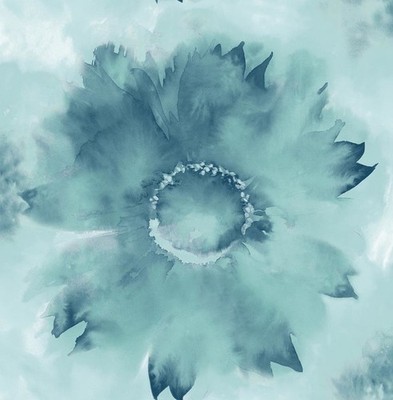 NIB Roll of Wallquest L'Atelier de Paris Blue Sunflower Wallpaper AH40502