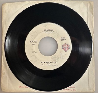 Ambrosia / How Much I Feel / WB 45rpm / Mint