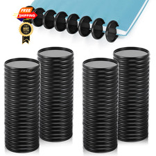 60 Pcs 2 Inches Discbound Expansion Discs, Plastic Disc 2.08 inches, Black
