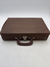 Vtg Vinyl Leatherette Cassette Tape Storage Carry Case Holds 50 Tapes W/ Handle