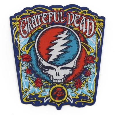 Grateful Dead Skull Art Patch American Rock Band Woven Iron On