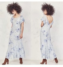 LoveShackFancy Sloane Silk Maxi Dress medium Celestia M