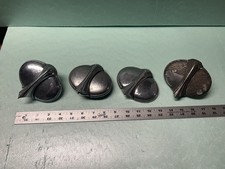 Lot Of 4 - 1929-30 Buick Oval Flip Top Radiator Cap Oem Used Parts Chrome Metal
