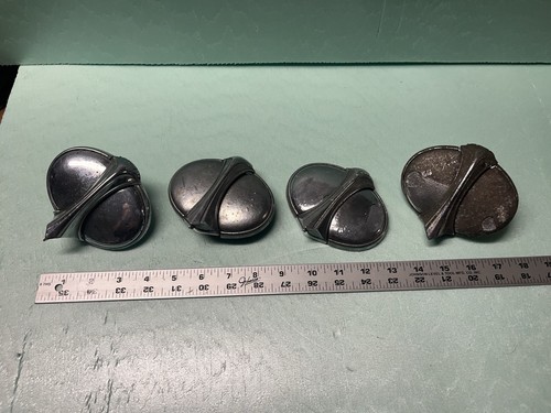 Lot Of 4 - 1929-30 Buick Oval Flip Top Radiator Cap OEM  Used Parts Chrome Metal