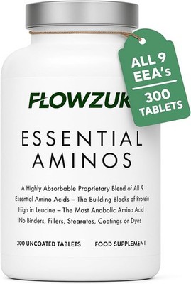 Essentielle Aminosäuren 300 Tabletten | Alle 9 EAAs + BCAAs | Vollspektrum | Vegan