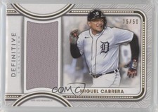2022 Topps Definitive Collection Jumbo Relic 35/50 Miguel Cabrera #DJR-MIG 1d20