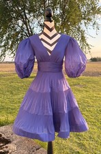 Zimmermann Pleated Mini Dress Lapis