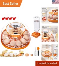 12 Egg Incubator with Automatic Egg Turning and Temperature Control, Automati...