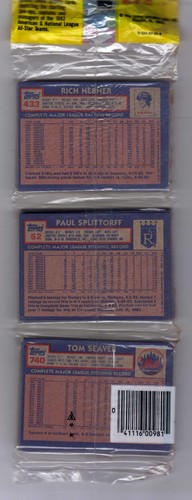 1984 Topps Baseball .. Factory Sealed Rack Pack .. George Brett, Schmidt, Seaver - Picture 2 of 2