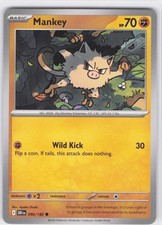 2025 Mankey Common SV10: Destined Rivals 090/182 NM Normal LP-NM