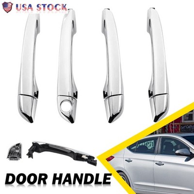 Exterior Door Handle For 2017-2020 Hyundai Elantra Sedan Set of 4 Front and Rear