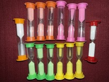 Sand Timer 6 Colors Hourglass Sandglass Sand Clock Timer, Pack of 14 Plastic 3  