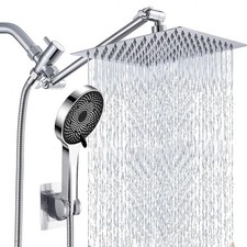 Shower Head with Handheld Spray Combo with 11'' Angle Adjustable Extension Arm