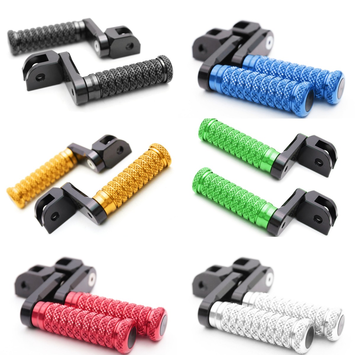 POLE Front 40mm Lowering Foot Pegs Silver For ZX-10R Ninja