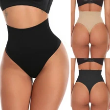 Women's Tummy Control Thong Shapewear Seamless High Waist Shaping Panties Shaper