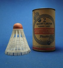 Vintage Carlton Badminton Shuttlecock in Original Tin Container