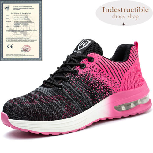 Chaussures de sécurité pour femmes bout en acier bottes de travail indestructibles antidérapantes US6-11 - Photo 1 sur 8
