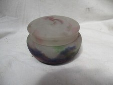 Bonbonnière en verre marmoréen signée MULLER