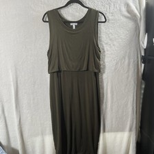 Leith Tank Bodycon Sheath Green Midi Dress Size Medium