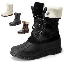 Women Winter Snow Boots Warm Lining Waterproof Warm  Lace Up Insulated Faux