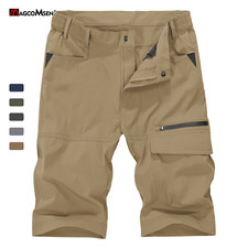 Mens Shorts with Multi-Pocket Lightweight Quick Dry Outdoor Hiking Cargo Shorts