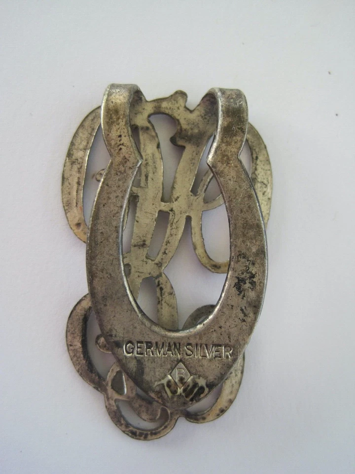 Love Token Style Money Clip Initial K German Silver Antique Victorian - Image 2 of 3