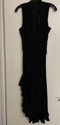 NICOLE MILLER Women Stretchy Matte Jersey Asymmetrical Dress 8 #CE18274 NWT  $395